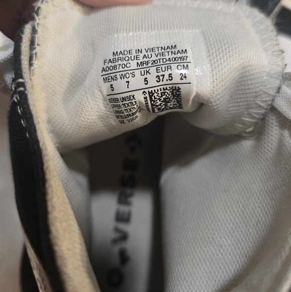 Black and White Converse Chuck Taylor All Star High Top Platform size M/5 & W/7 - Picture 5 of 14